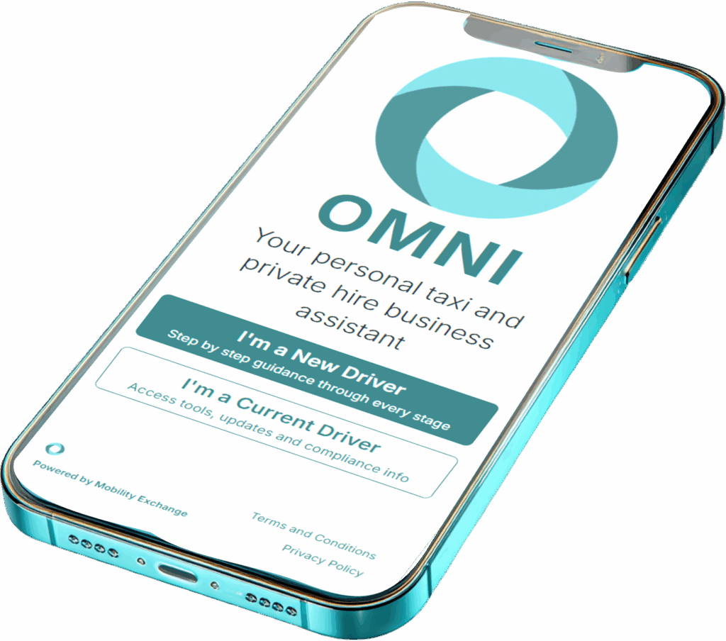 Smart phone showing Omni home page